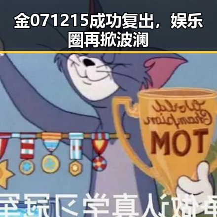 金071215成功复出，娱乐圈再掀波澜